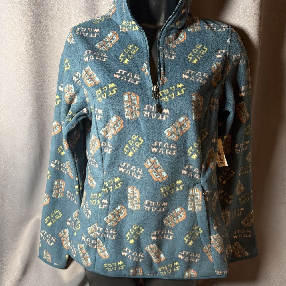 NWT WOMEN/TEEN STAR WARS LS Fleece Pullover  1/4 Zip Sz XS -154